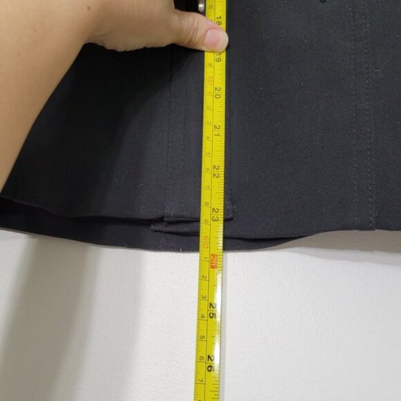 Proportion Petite Conrad C Black Button Down Faux Leather Trim Jacket 6 Petite - Picture 13 of 13